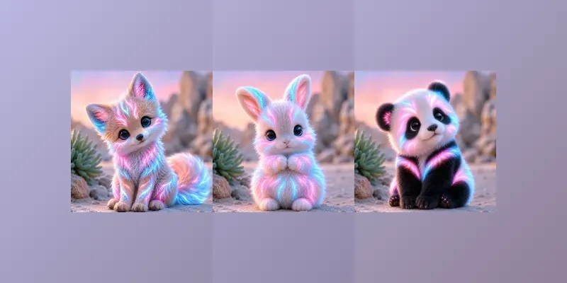Glowing Baby Animal Magics generated by undefined
