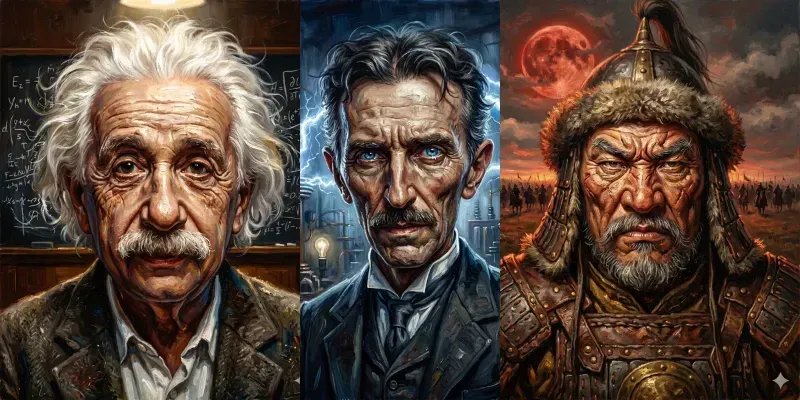 Ultra Realistic Caricature Oil Paintings generated by undefined