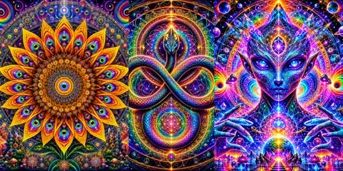 Psychedelic Fractal Mandalas generated by chatgpt-image