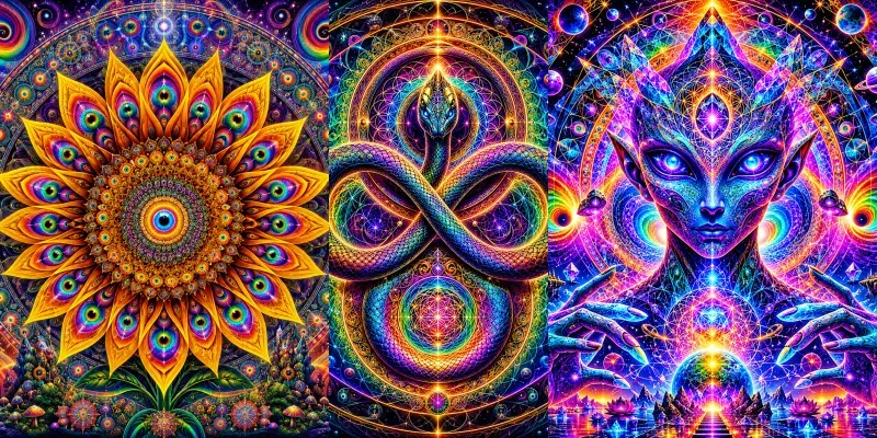 Psychedelic Fractal Mandalas generated by undefined