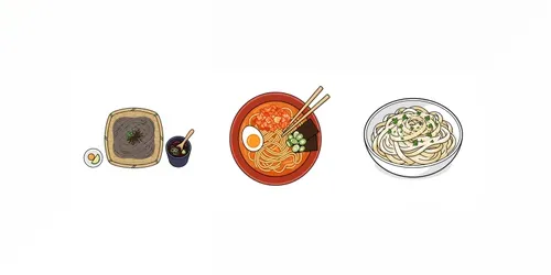 Vector Noodle Collection Flat Designs generated by gemini-image