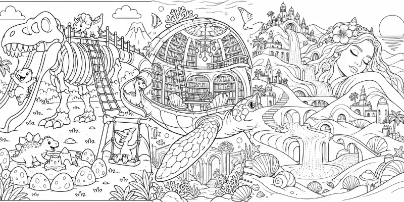 Impossible World Coloring Page Generator