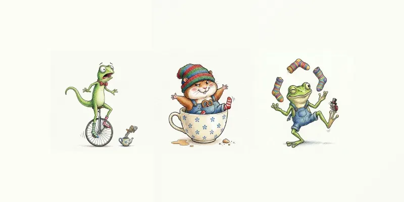 Funny Storybook Animal Character Art generated by undefined