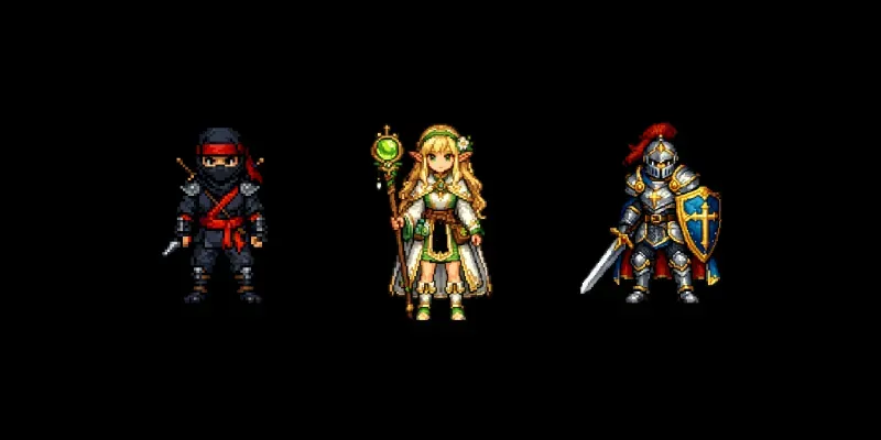 Retro Game Character Generator generated by undefined