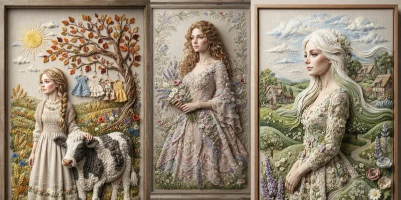 Crochet Heirloom Fiber Art generated by undefined
