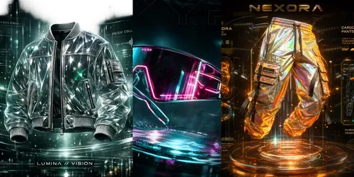 Holographic Streetwear Posters generated by chatgpt-image