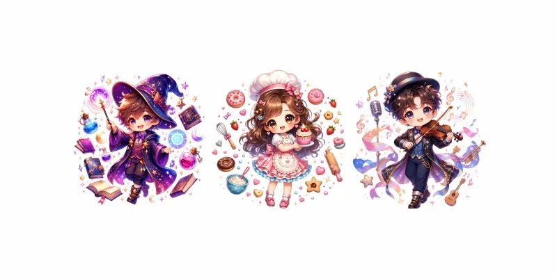 Cute Chibi School Dreams generated by undefined