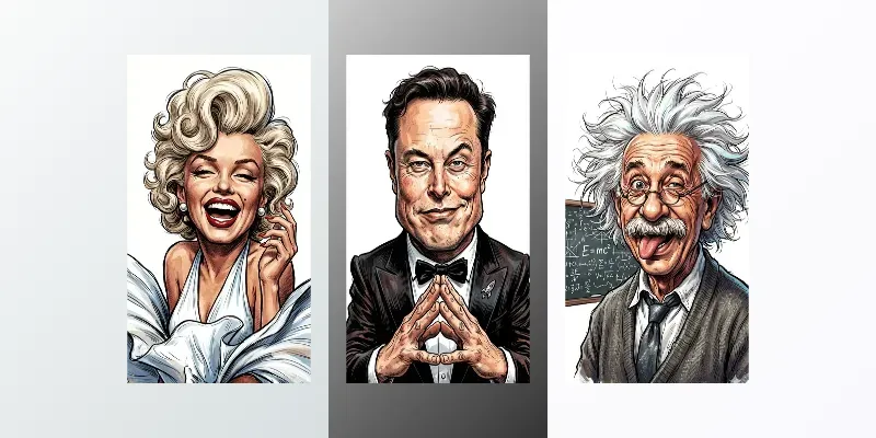 Cinematic Satirical Street Caricatures generated by undefined