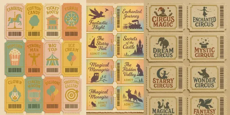 Vintage Ticket Sheets Junk Journals generated by undefined