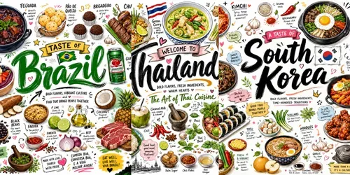 Global Street Food Doodles generated by chatgpt-image