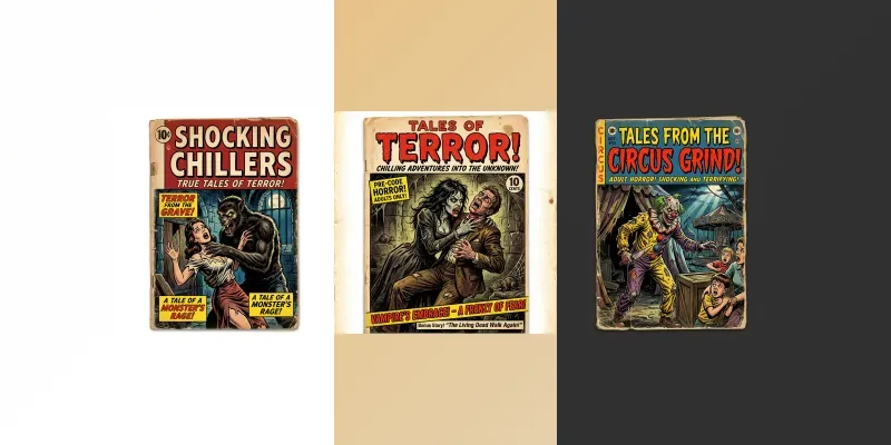 Vintage Horror Comic Cover Generator generated by undefined