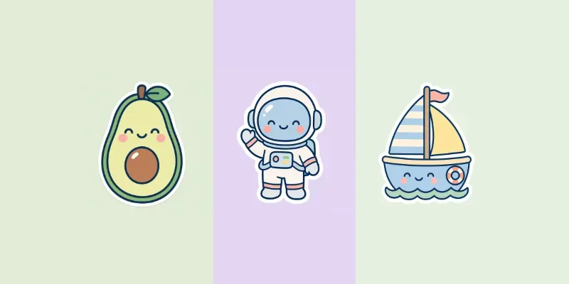 Minimal Kawaii Sticker Generator Premis generated by undefined