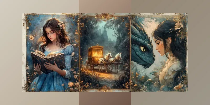 Fairy Tale Storybook Art Junk Journals generated by undefined