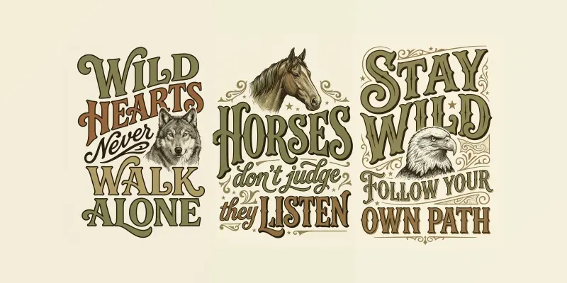 Vintage Animal Quote Tees generated by undefined