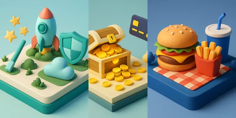 3D Claymorphism Startups generated by undefined
