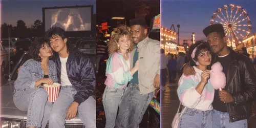 80s Couple Date Night Photos generated by chatgpt-image