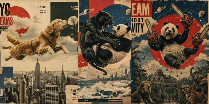 Newspaper Exotic Animal Landscapes generated by undefined