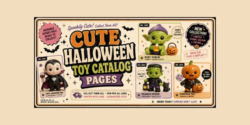 Cute Halloween Toy Catalog Pages generated by undefined
