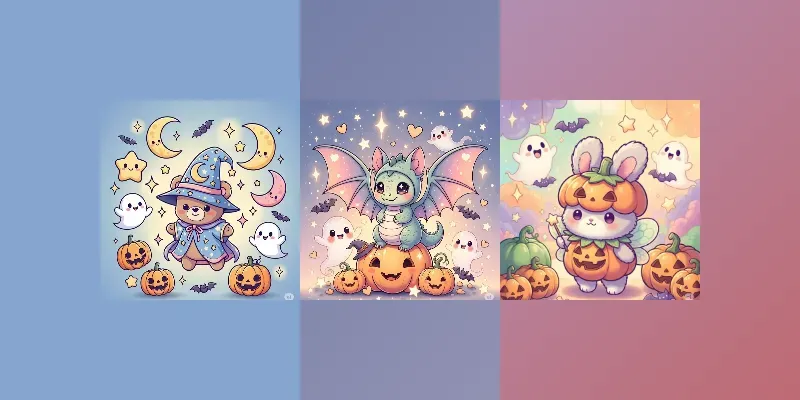 Cute Kawaii Halloween Art generated by undefined