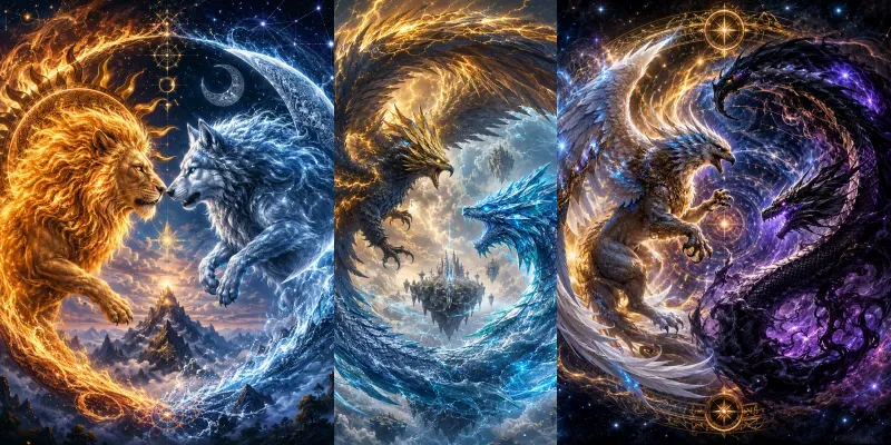 Mythic Fire Ice Creatures generated by undefined