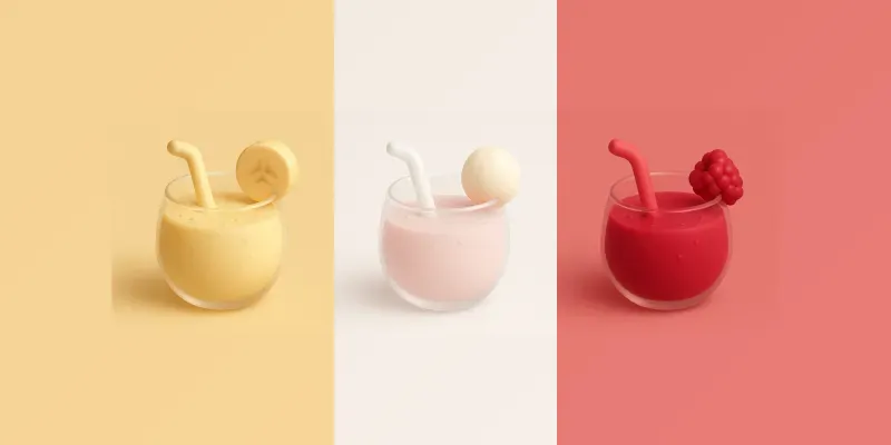 Cute 3D Fruit Smoothie Emojis generated by undefined