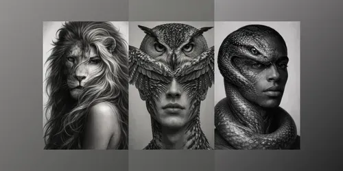 Surreal Human Animal Fusion Art generated by chatgpt-image