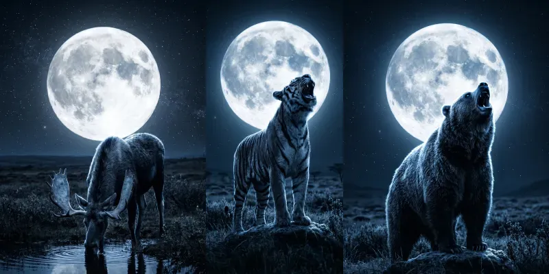 The Beasts Under The Moonlight generated by undefined
