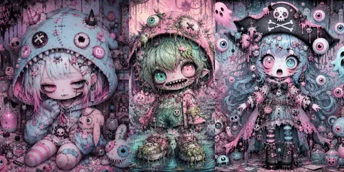 Creepy Cute Chibi Horror Packs generated by chatgpt-image