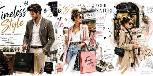 Vintage Fashion Boutique Posters generated by chatgpt-image
