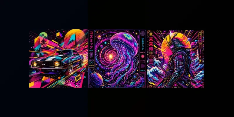 Psychedelic Neon Popart Kits generated by undefined