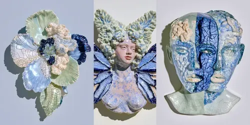 Ceramic Wall Sculpture Dreams generated by midjourney