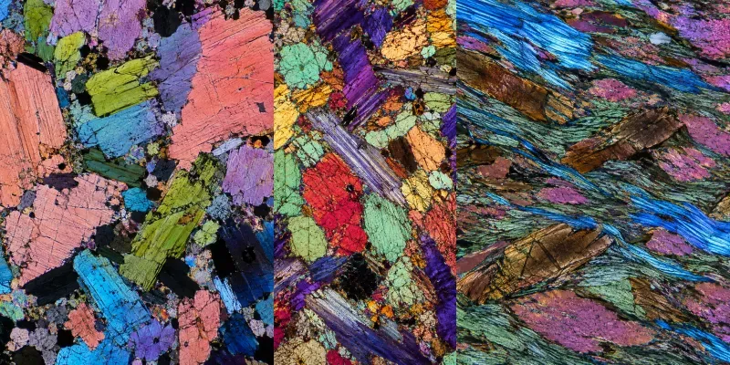 Polarized Mineral Micrograph Art generated by undefined