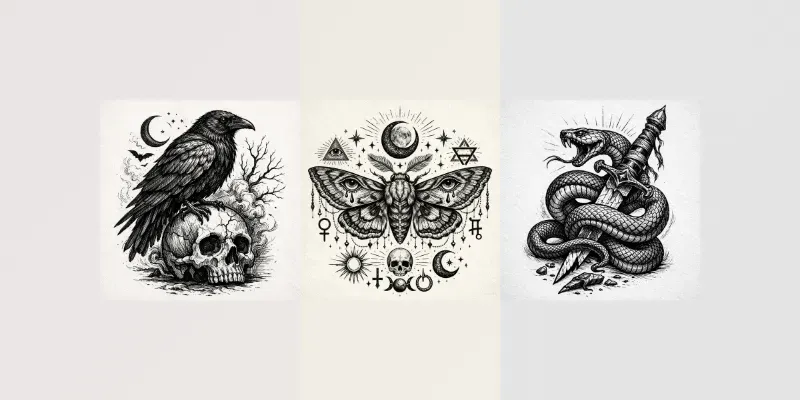 Dark Gothic Ink Sketch Art generated by undefined