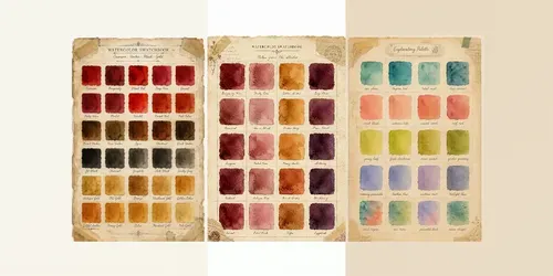 Watercolor Swatchbook Junk Journal Pages generated by chatgpt-image