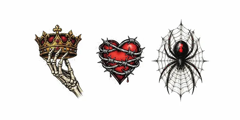 Vintage Tattoo Handdrawn Linework Art generated by undefined