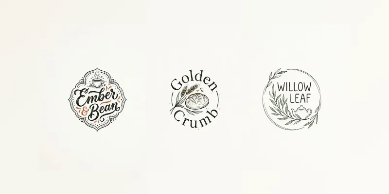 Hand Drawn Cafe Bakery Logo Generator