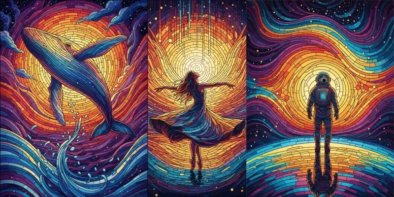 Psychedelic Mosaic Light Scenes generated by undefined