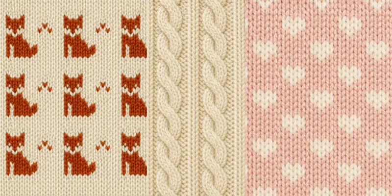 Chunky Knit Seamless Textures generated by undefined