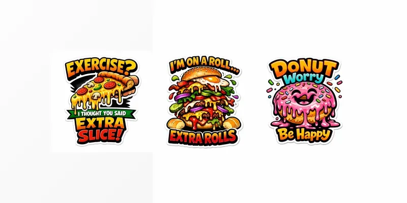 Funny Food Pun Sticker Generator generated by undefined
