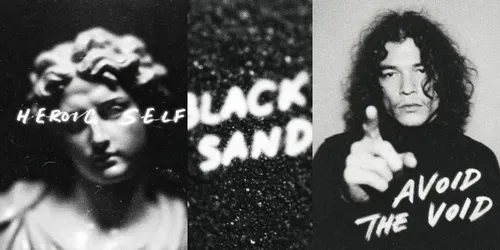 Black And White Portraits With Text generated by midjourney