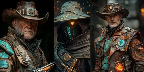 Copperstorm Outlaw Scifi Western Art generated by midjourney