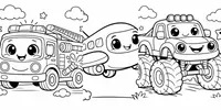 Vehicles Coloring Book Pages For Toddlers chatgpt-image prompt mini thumbnail