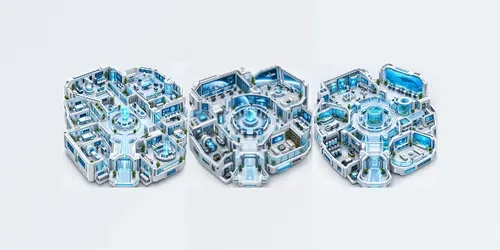 Futuristic Scifi Miniature Worlds generated by chatgpt-image