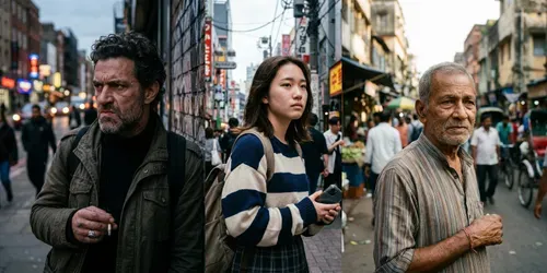 Hyperrealistic Street Portraits generated by gemini-image