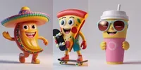 3D Vinyl Merch Street Food Friends leonardo prompt mini thumbnail