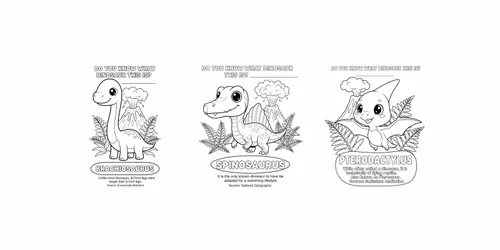 Kit 1 Dino Doodles Starter Packs generated by gemini-image