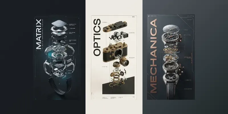 Exploded View Product Anatomy Posters generated by undefined