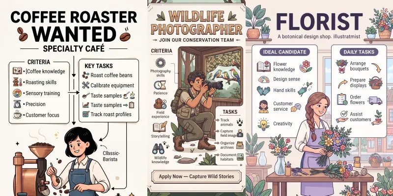 Cartoon Job Vacancy Posters