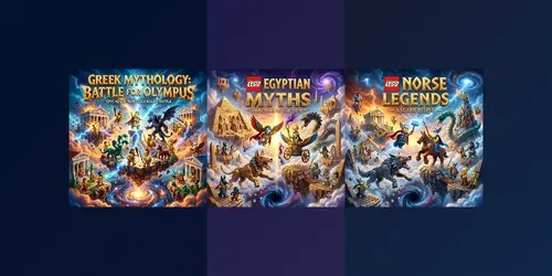 Lego Mythology Movie Posters generated by gemini-image