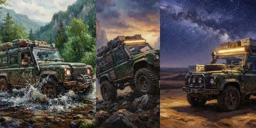 Offroad Adventure Oil Paintings generated by gemini-image